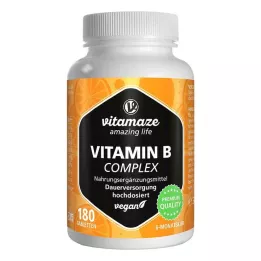 VITAMIN B COMPLEX vegan δισκία υψηλής δόσης, 180 τεμάχια