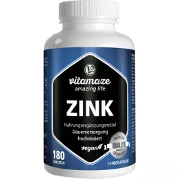 ZINK 25 mg υψηλής δόσης vegan δισκία, 180 τεμάχια