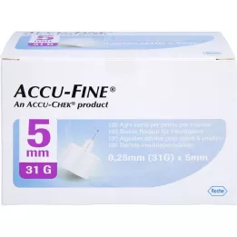 ACCU FINE αποστειρωμένες βελόνες για στυλό ινσουλίνης 5 mm 31 G, 100 τεμάχια