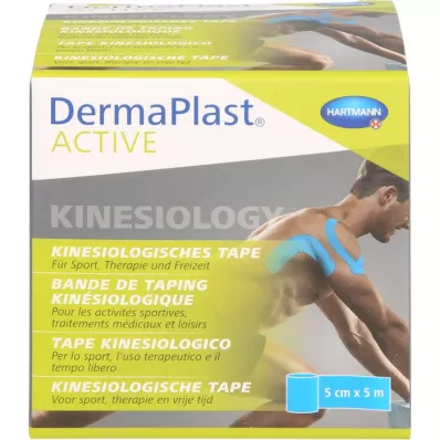 DERMAPLAST Active Kinesiology Tape 5 cmx5 m μπλε, 1 τεμάχιο