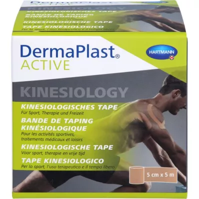 DERMAPLAST Active Kinesiology Tape 5 cmx5 m μπεζ, 1 τεμάχιο