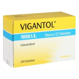 VIGANTOL Δισκία βιταμίνης D3 1.000 I.U., 200 κάψουλες