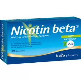 NICOTIN τσίχλα beta Mint 2 mg που περιέχει δραστικό συστατικό, 30 τεμάχια