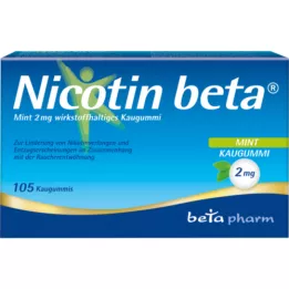NICOTIN τσίχλα beta Mint 2 mg που περιέχει δραστικό συστατικό, 105 τεμάχια