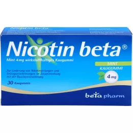 NICOTIN τσίχλα beta Mint 4 mg που περιέχει δραστικό συστατικό, 30 τεμάχια