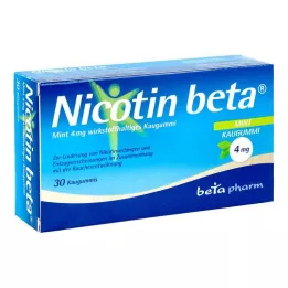 NICOTIN τσίχλα beta Mint 4 mg που περιέχει δραστικό συστατικό, 30 τεμάχια