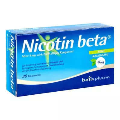 Nicotin Beta Mint 4 Mg ενεργή τσίχλα (30 τεμάχια) Nicotin Beta Mint 4 Mg ενεργή τσίχλα (30 τεμάχια)