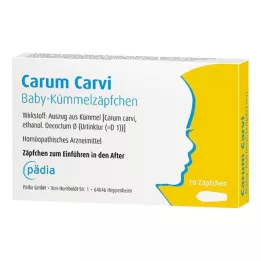 CARUM CARVI Βρεφικά υπόθετα με κύμινο, 10 τεμάχια