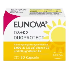 EUNOVA DuoProtect D3+K2 1000 I.U./80 μg κάψουλες, 30 τεμάχια