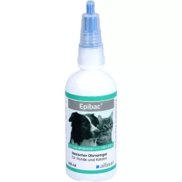 EPIBAC αλκαλικό διάλυμα καθαρισμού αυτιών για σκύλους/γάτες, 100 ml