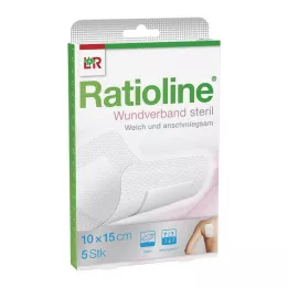 RATIOLINE Επίδεσμος τραύματος 15x10 cm αποστειρωμένος, 5 τεμάχια