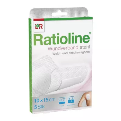 RATIOLINE Επίδεσμος τραύματος 15x10 cm αποστειρωμένος, 5 τεμάχια