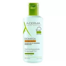 A-DERMA EXOMEGA CONTROL Gel καθαρισμού 2σε1, 200 ml