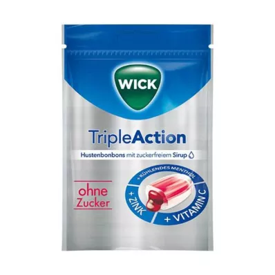 WICK TripleAction Menthol &amp; Cassis o.Zucker Bon., 72 g