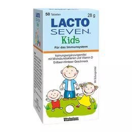 LACTO SEVEN Παιδικά δισκία με γεύση φράουλα-βατόμουρο, 50 τεμάχια