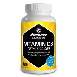 VITAMIN D3 20.000 I.U. Depot δισκία υψηλής δόσης, 180 τεμάχια