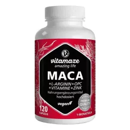 MACA 10:1 υψηλή δόση+L-αργινίνη+OPC+Vit.vegan Kps., 120 τεμάχια