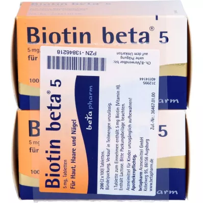 BIOTIN BETA 5 δισκία, 200 τεμάχια