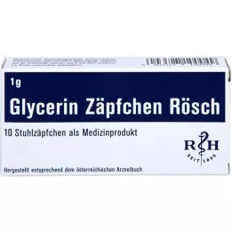 GLYCERIN ZÄPFCHEN Rösch 1 g κατά της δυσκοιλιότητας, 10 τεμάχια