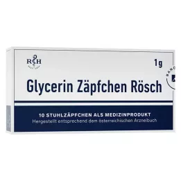 GLYCERIN ZÄPFCHEN Rösch 1 g κατά της δυσκοιλιότητας, 10 τεμάχια