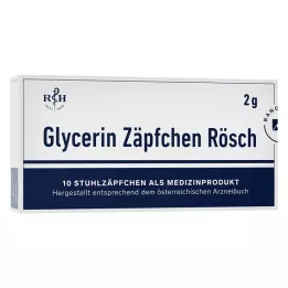GLYCERIN ZÄPFCHEN Rösch 2 g κατά της δυσκοιλιότητας, 10 τεμάχια