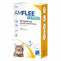 AMFLEE combo 50/60mg διάλυμα για γάτες, 3 τεμάχια