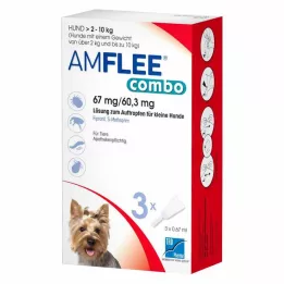 AMFLEE combo 67/60,3mg Lsg.z.Auftr.f.Hunde 2-10kg, 3 τεμ
