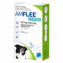 AMFLEE combo 134/120,6mg Lsg.z.Auf.f.Hunde 10-20kg, 3 τεμ