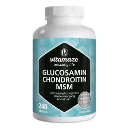 GLUCOSAMIN CHONDROITIN MSM Κάψουλες βιταμίνης C, 240 κάψουλες