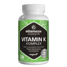 VITAMIN K1+K2 complex high-dose vegan κάψουλες, 120 κάψουλες