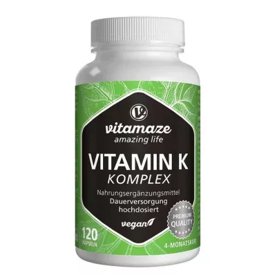 VITAMIN K1+K2 complex high-dose vegan κάψουλες, 120 κάψουλες