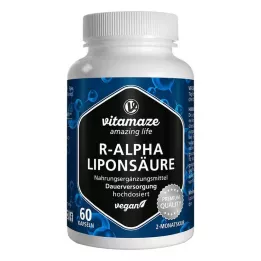 R-ALPHA-LIPONSÄURE 200 mg κάψουλες υψηλής δόσης vegan, 60 τεμάχια