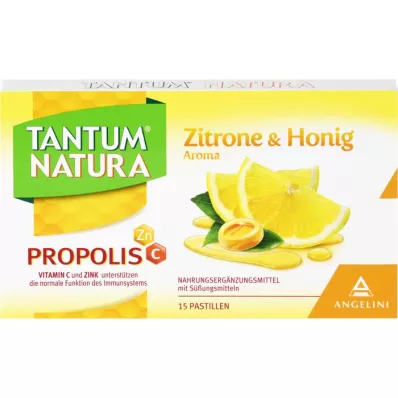 TANTUM NATURA Πρόπολη με λεμόνι &amp; γεύση μέλι, 15 τεμάχια