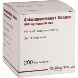 CALCIUMCARBONAT ABANTA Μασώμενα δισκία 500 mg, 200 τεμάχια