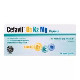 CEFAVIT D3 K2 Mg 2.000 I.U. σκληρές κάψουλες, 60 τεμάχια