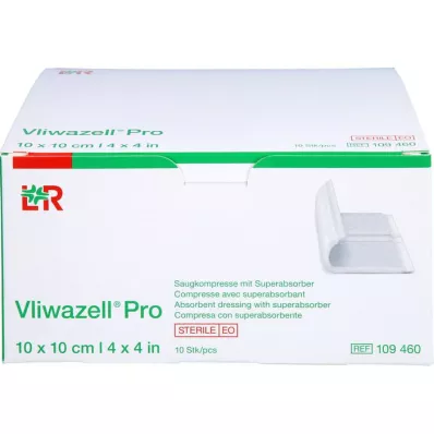 VLIWAZELL Pro superabsorb.compress.sterile 10x10 cm, 10 τεμάχια