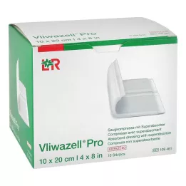 VLIWAZELL Pro superabsorb.compress.sterile 10x20 cm, 10 τεμάχια
