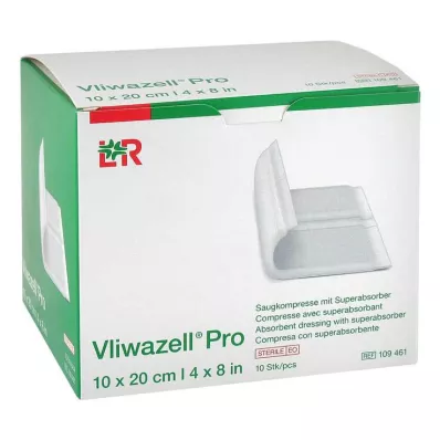 VLIWAZELL Pro superabsorb.compress.sterile 10x20 cm, 10 τεμάχια