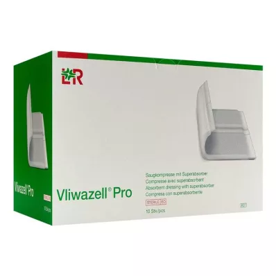VLIWAZELL Pro superabsorb.compress.sterile 15x20 cm, 10 τεμάχια