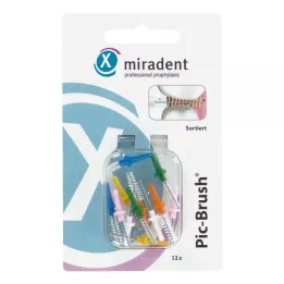 MIRADENT Interd.Pic-Brush ανταλλακτική βούρτσα ανάμικτη, 12 τμχ