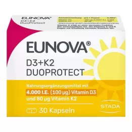 EUNOVA DuoProtect D3+K2 4000 I.U./80 μg κάψουλες, 30 τεμάχια