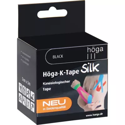 HÖGA-K-TAPE Silk 5 cmx5 m l.fr.black kinesiol.tape, 1 τεμ