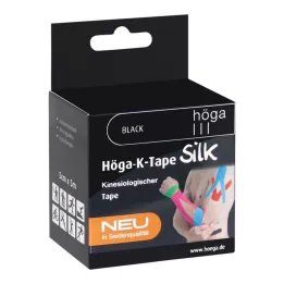HÖGA-K-TAPE Silk 5 cmx5 m l.fr.black kinesiol.tape, 1 τεμ