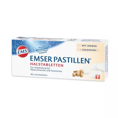 Emser παστίλιες παστίλιες λαιμού με τζίντζερ χωρίς ζάχαρη, 30 τμχ