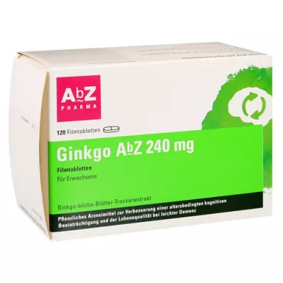 GINKGO AbZ 240 mg επικαλυμμένα με λεπτό υμένιο δισκία, 120 τεμάχια