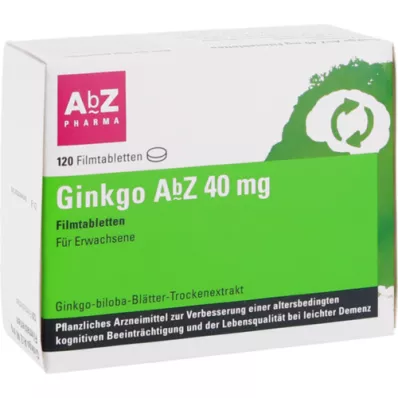 GINKGO AbZ 40 mg επικαλυμμένα με λεπτό υμένιο δισκία, 120 τεμάχια