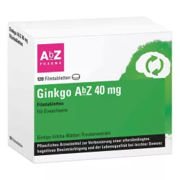 GINKGO AbZ 40 mg επικαλυμμένα με λεπτό υμένιο δισκία, 120 τεμάχια