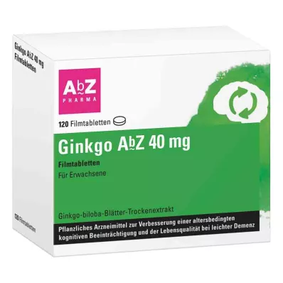 Ginkgo Abz 40 mg επικαλυμμένα με λεπτό υμένιο δισκία (120 τεμάχια) Ginkgo Abz 40 mg επικαλυμμένα με λεπτό υμένιο δισκία (120 τεμάχια)