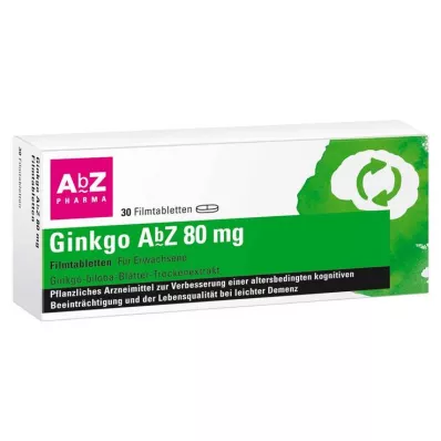 Ginkgo AbZ 80 mg επικαλυμμένα με λεπτό υμένιο δισκία, 30 τεμ