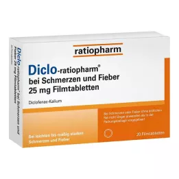 DICLO-RATIOPHARM για πόνο και πυρετό 25 mg FTA, 20 τεμάχια